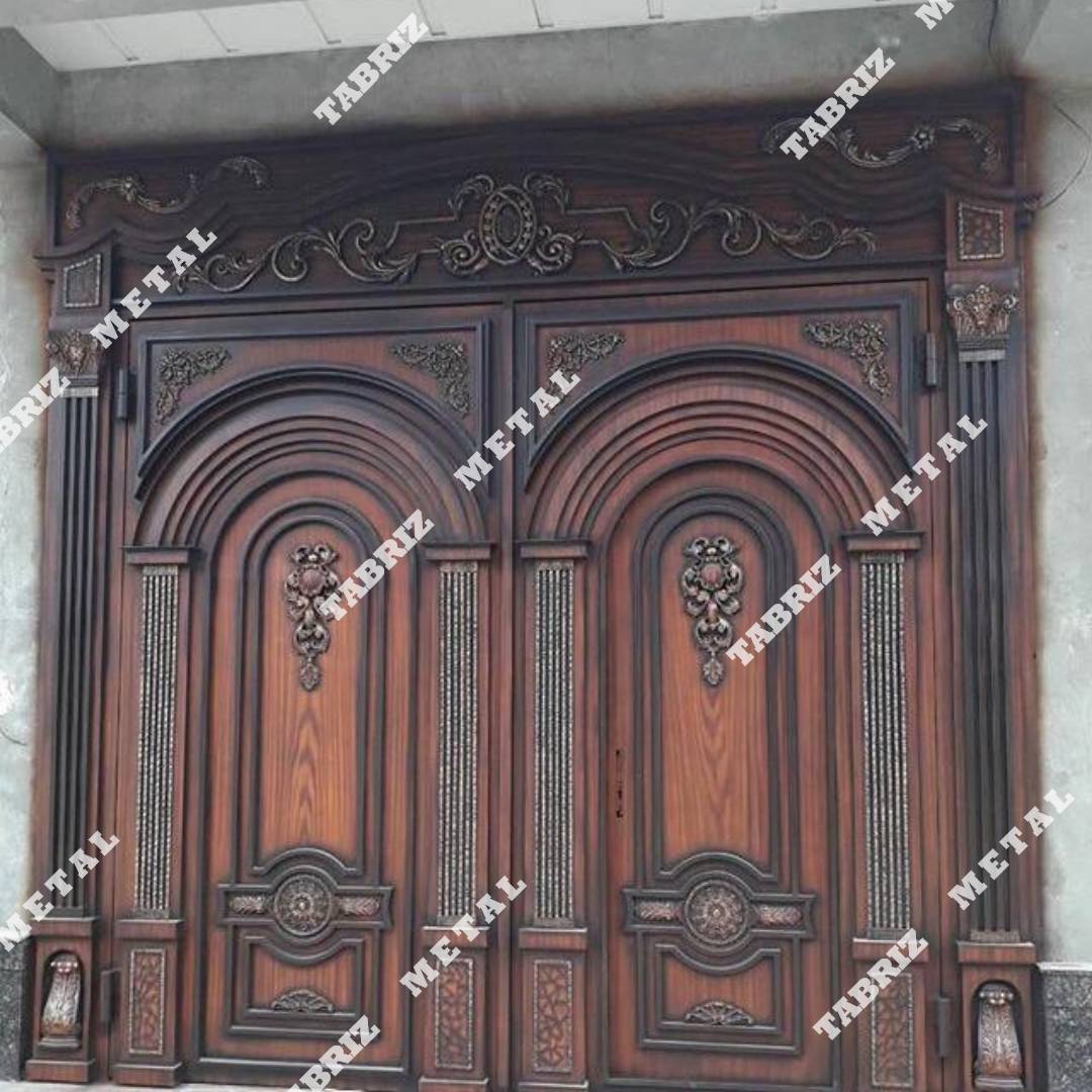 درب فلزی طرح چوب